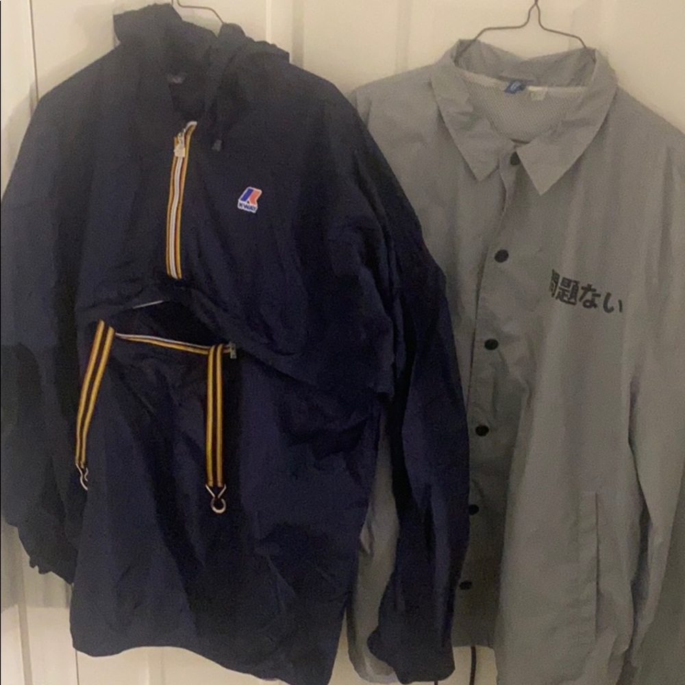 2 windbreakers kway and H&M
